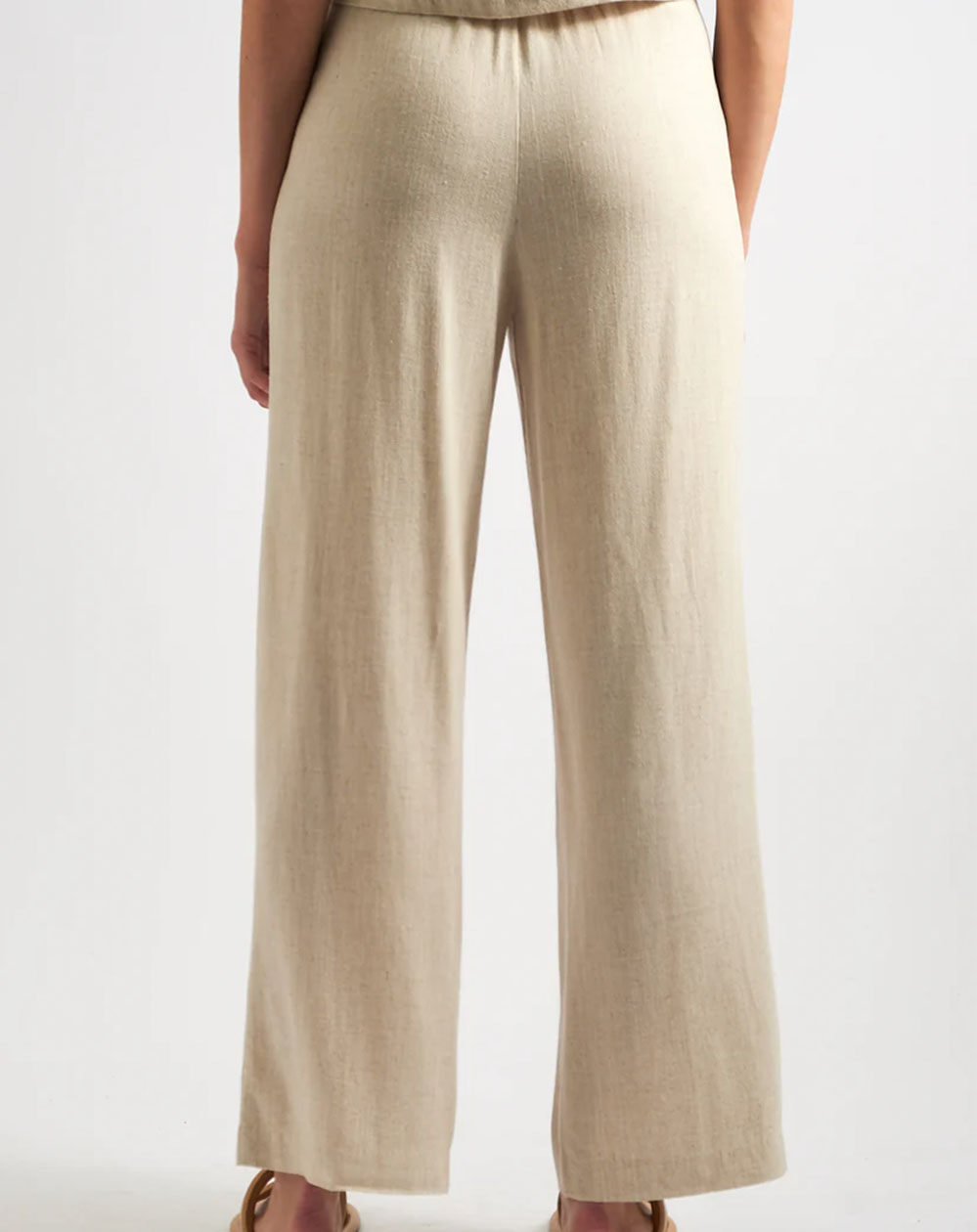 Louche - Tilde Straight Leg Trouser - Linen Mix Natural