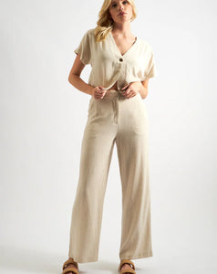 Louche - Tilde Straight Leg Trouser - Linen Mix Natural