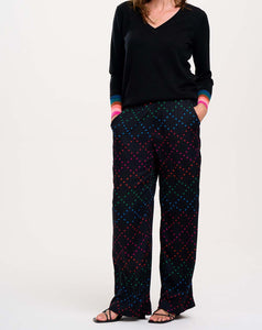 Sugarhill - Larkin Trousers - Black, Rainbow Star Lattice