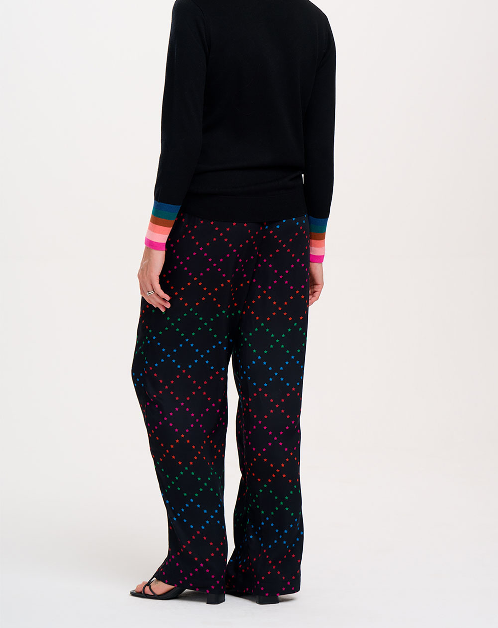 Sugarhill - Larkin Trousers - Black, Rainbow Star Lattice