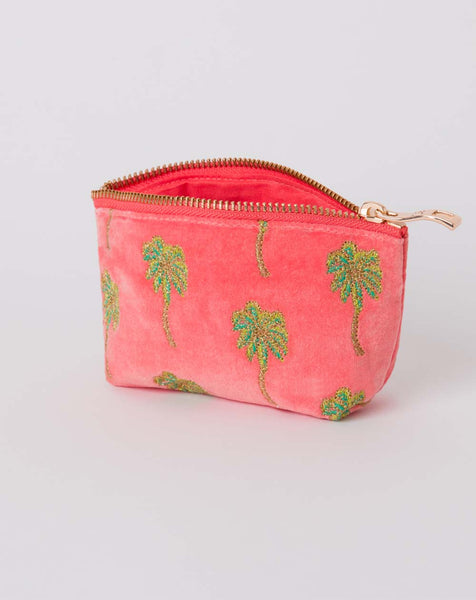 Elizabeth Scarlett - Coin Purse - Summer Palm (Coral Velvet