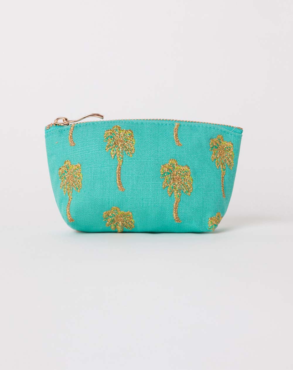 Elizabeth Scarlett - Coin Purse - Summer Palm (Turquoise Cotton)