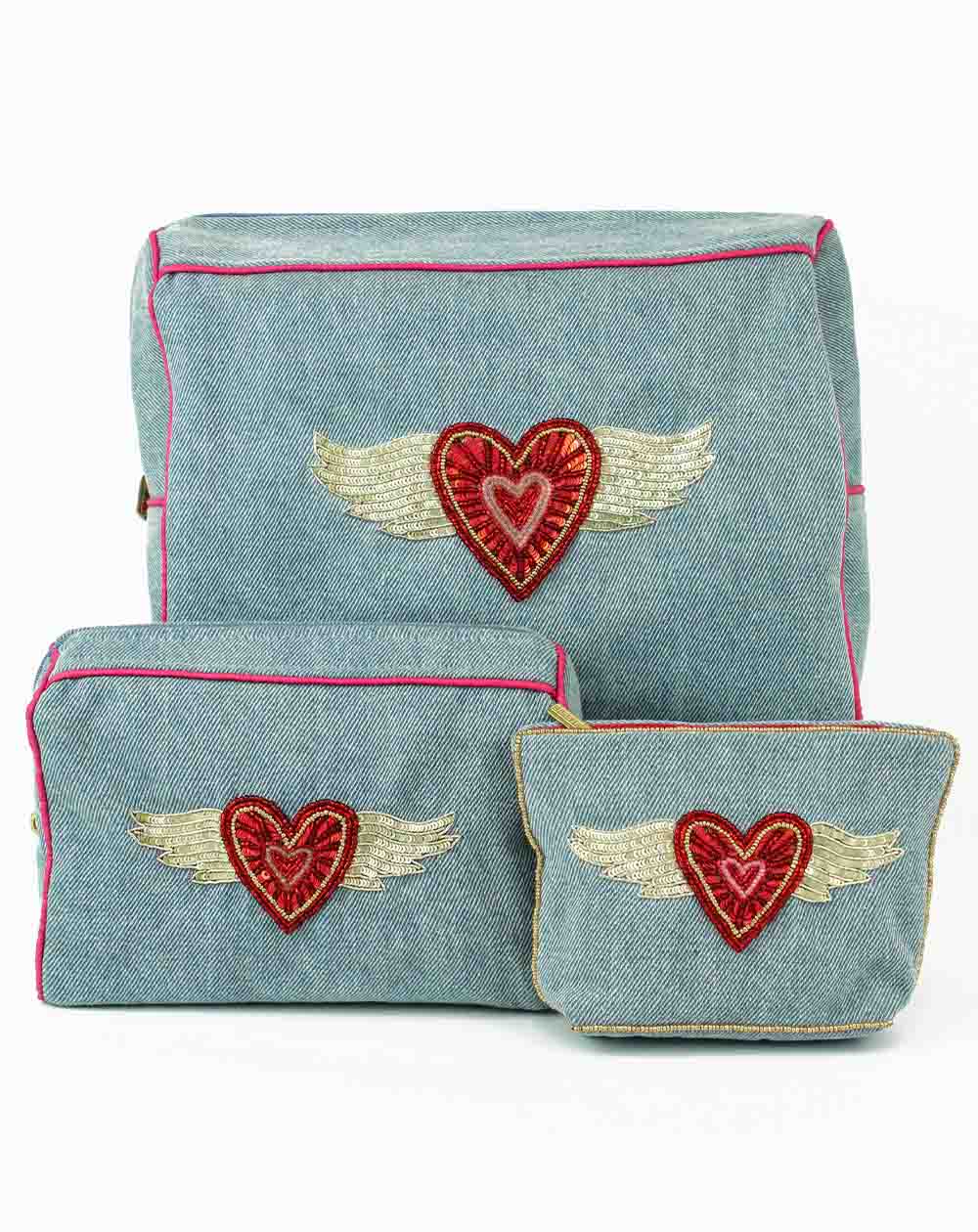 My Doris - Flying Hearts Wash Bag