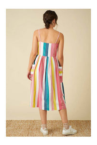 Bree Summer Rainbow Stripe Dress