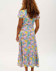 Sugarhill Jameela Midi Wrap Dress in Multi, Busy Floral