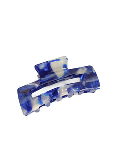 Resin Claw Clip in Blue Marble