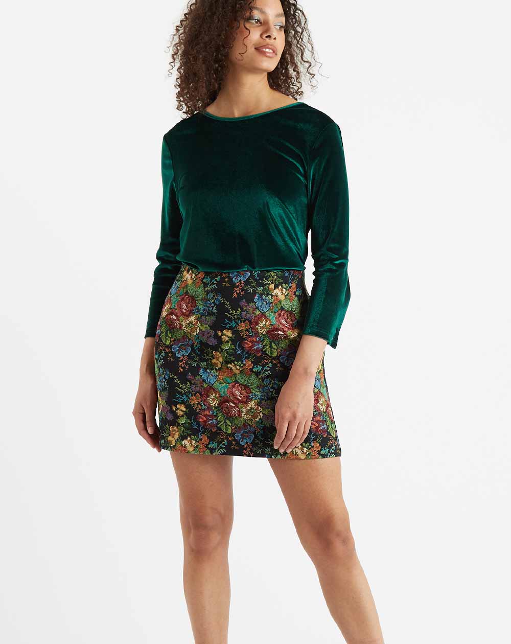 Louche Aubin Flower Mix Mini Skirt