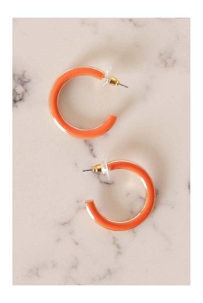 Orange and Gold Hoops