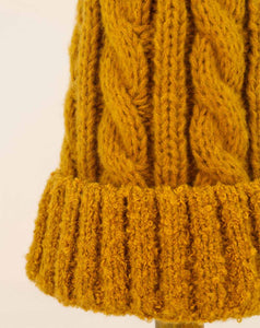 Powder Freya Bobble Hat in Mustard