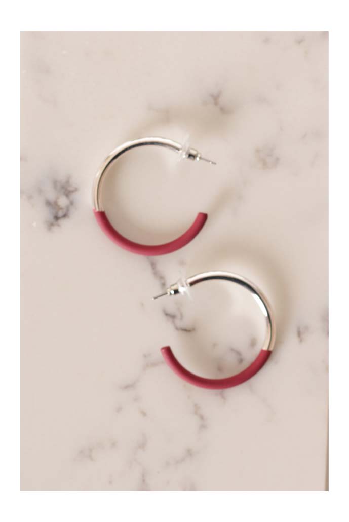 Red and Silver Hoops