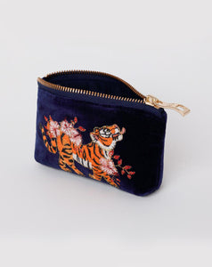 Elizabeth Scarlett - Coin Purse - Tiger in Navy