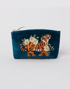 Elizabeth Scarlett - Coin Purse - Tiger in Teal