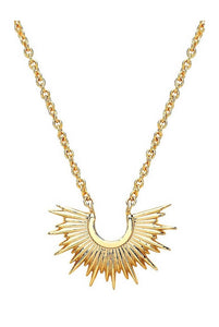 Gold Half Sunburst Necklace