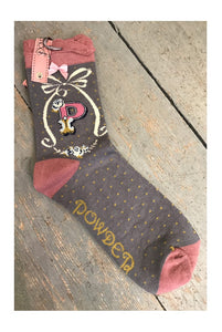 Letter P Initial Ankle Sock